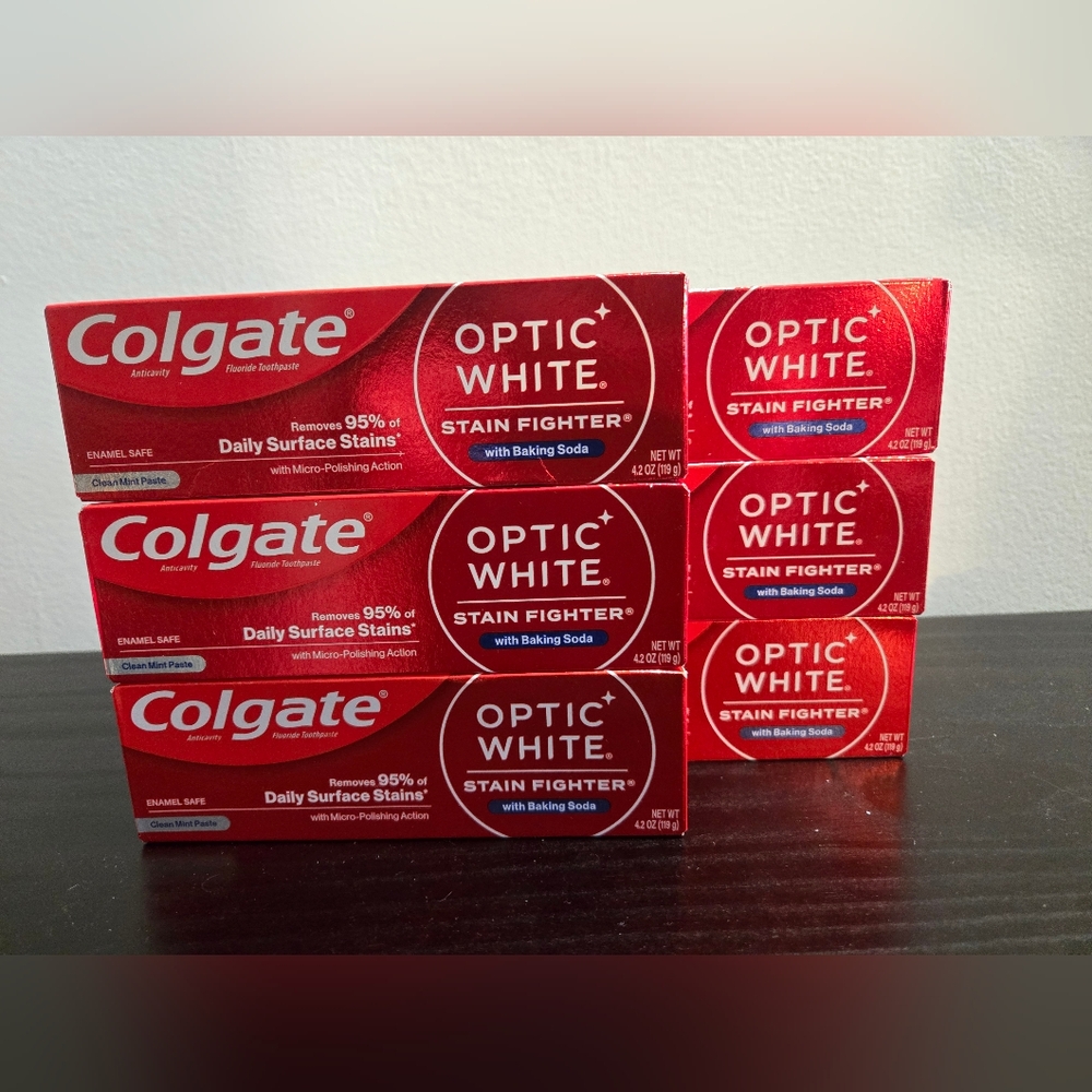 Bundle (6) Colgate Optic White Toothpaste Baking Soda